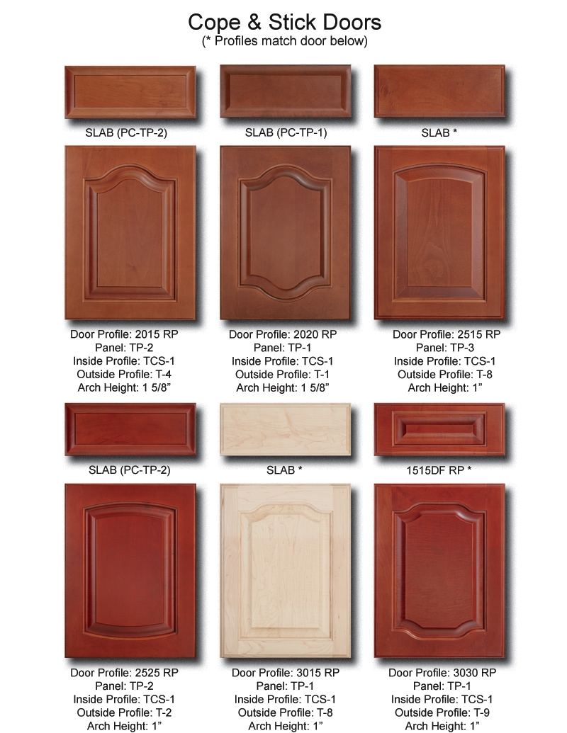 TNT Cabinet Door Details for Cope & Stick Doors