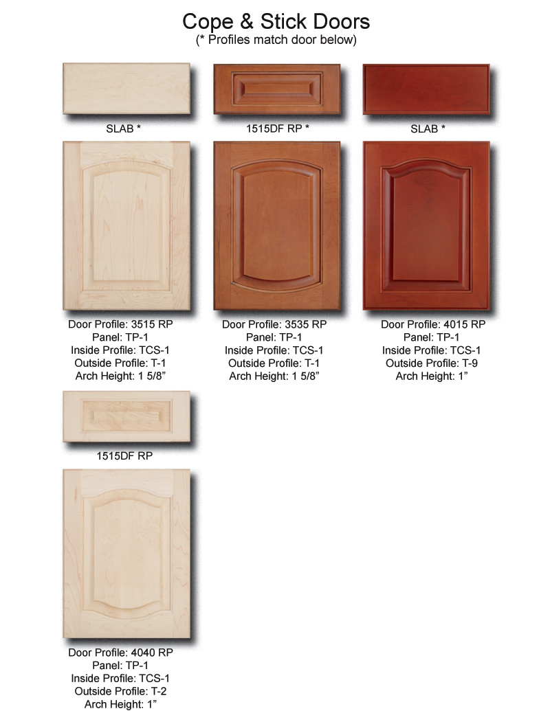 TNT Cabinet Door Details for Cope & Stick Doors