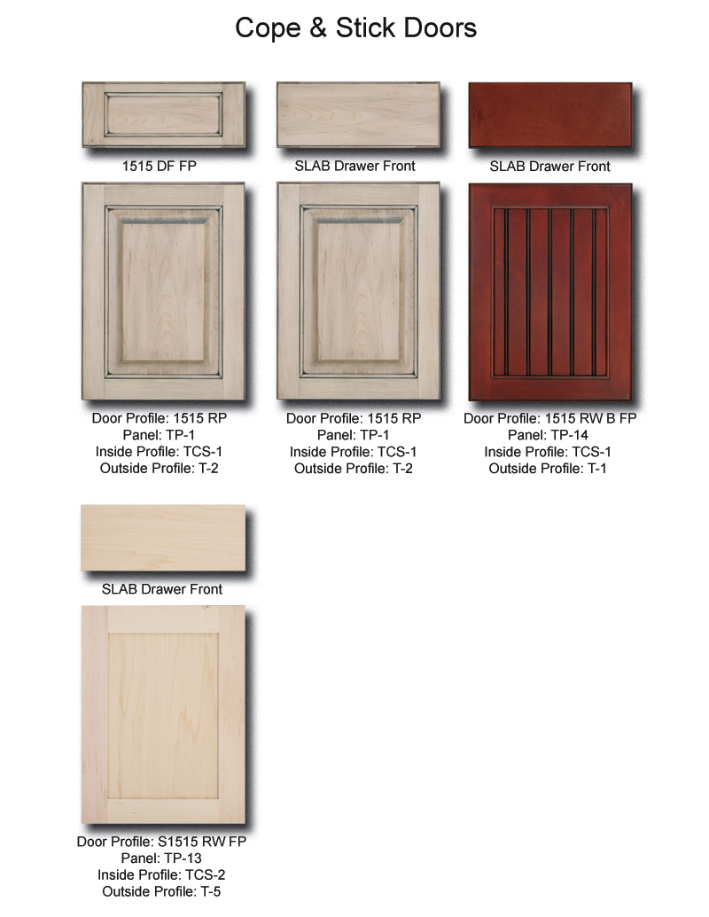 TNT Cabinet Door Details for Cope & Stick Doors