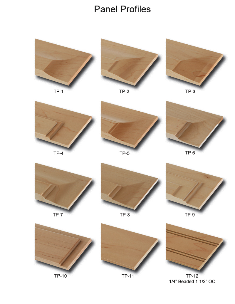 TNT Cabinet Door Details for Panel Profiles