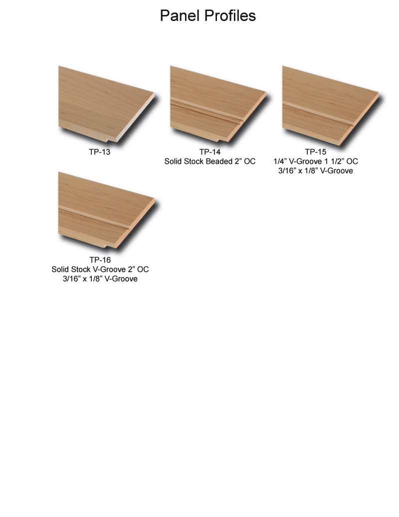 TNT Cabinet Door Details for Panel Profiles