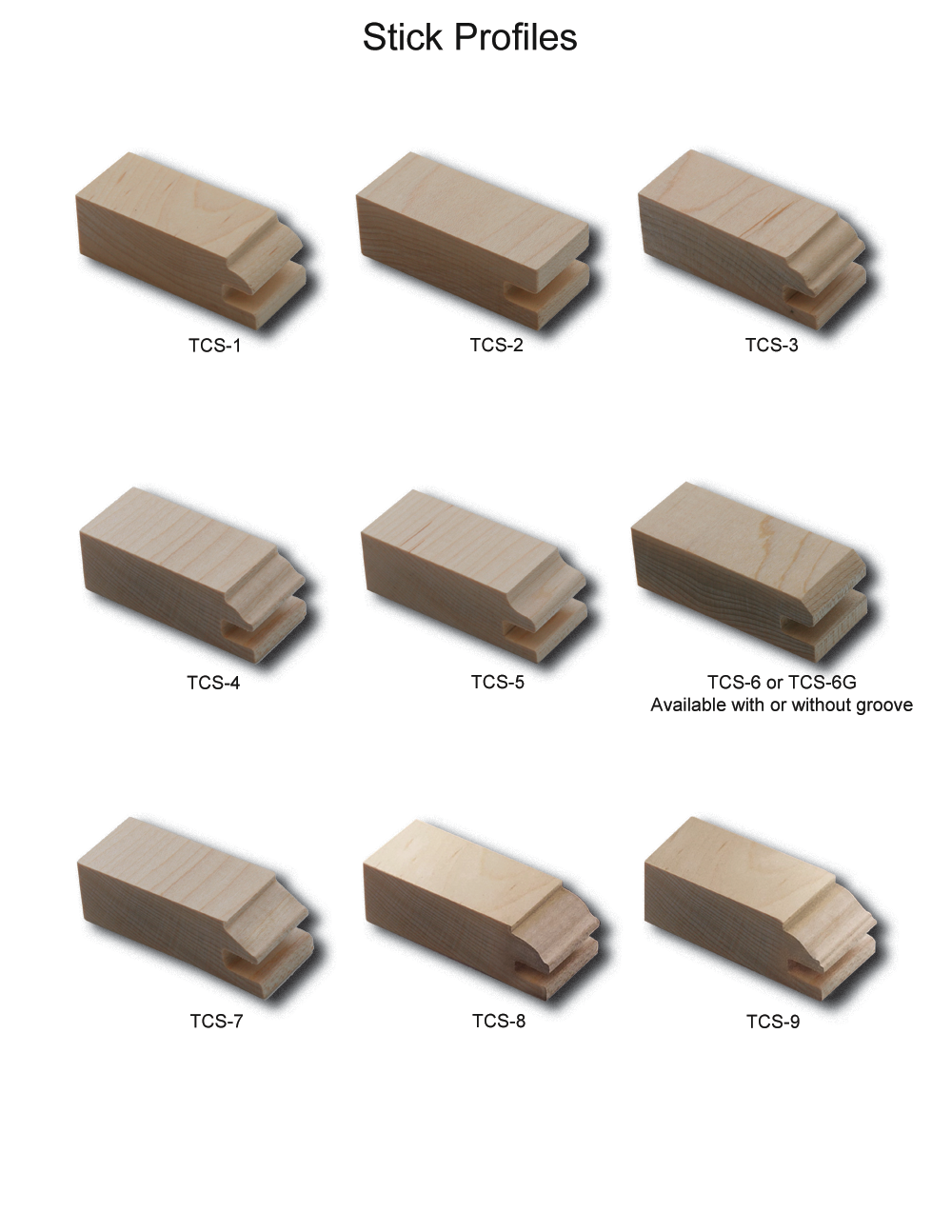 TNT Cabinet Door Details for Stick Profiles